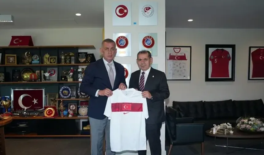 Galatasaray Kulübü Başkanı Özbek, TFF Başkanı Hacıosmanoğlu'nu ziyaret etti