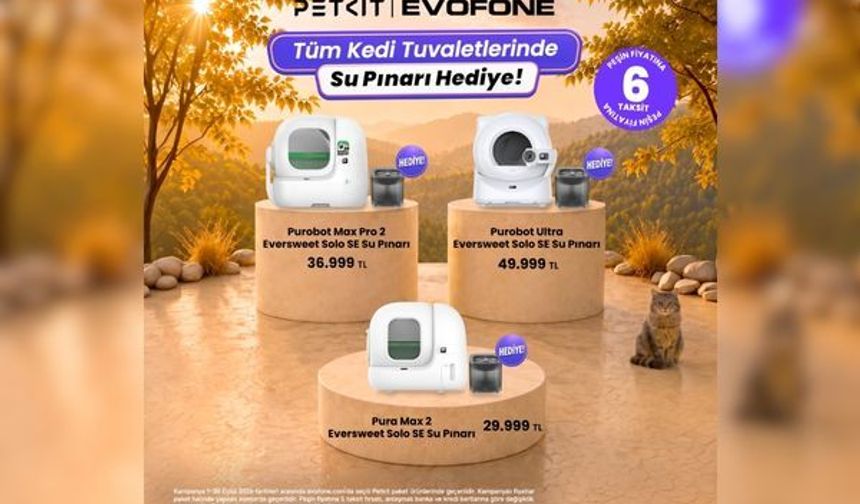 Kedi dostu eve akıllı dokunuş: EVOFONE'da Petkit eylül kampanyaları başladı