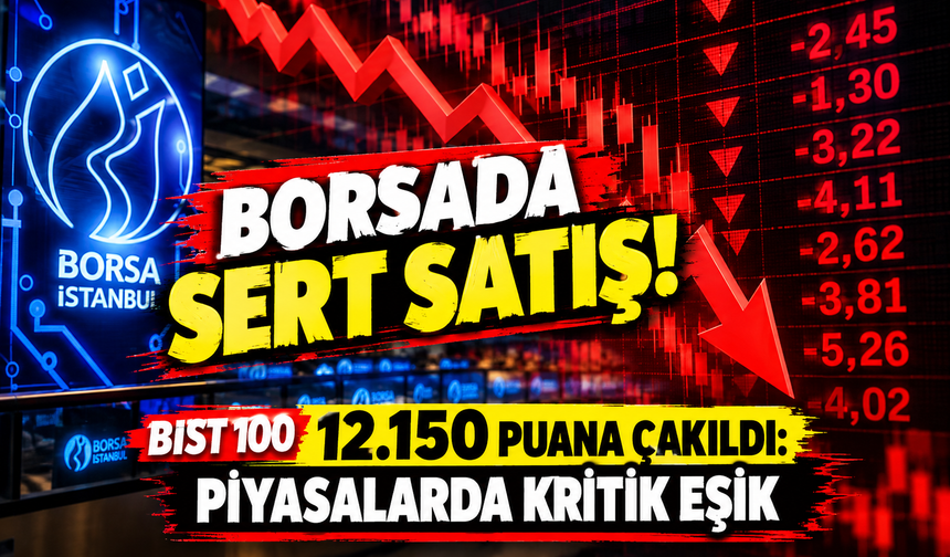 BORSADA SERT SATIŞ! BIST 100 12.150 PUANA ÇAKILDI: PİYASALARDA KRİTİK EŞİK