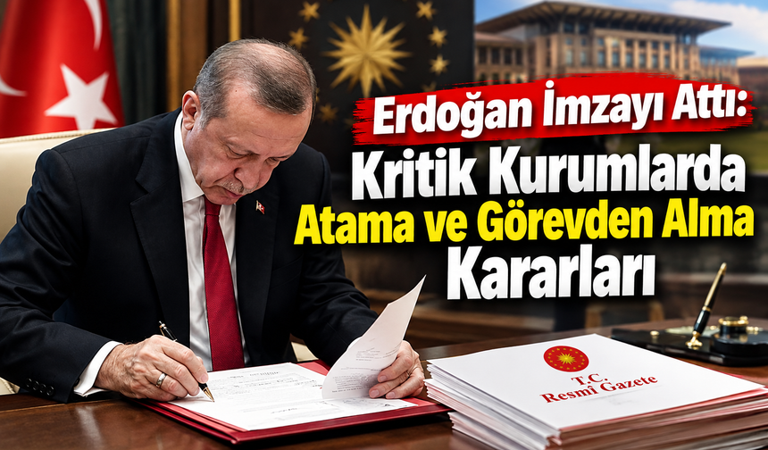 Erdoğan İmzayı Attı: Kritik Kurumlarda Atama ve Görevden Alma Kararları