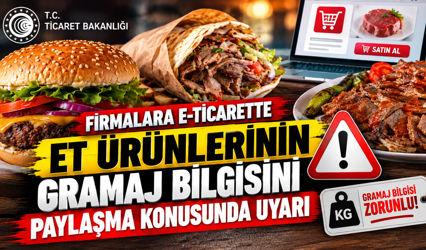 Firmalara e-ticarette et ürünlerinin gramaj bilgisini paylaşma konusunda uyarı yazısı