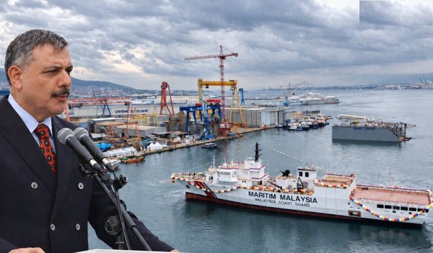 Türkiye’de inşa edilen gemi Malezya için denize indirildi