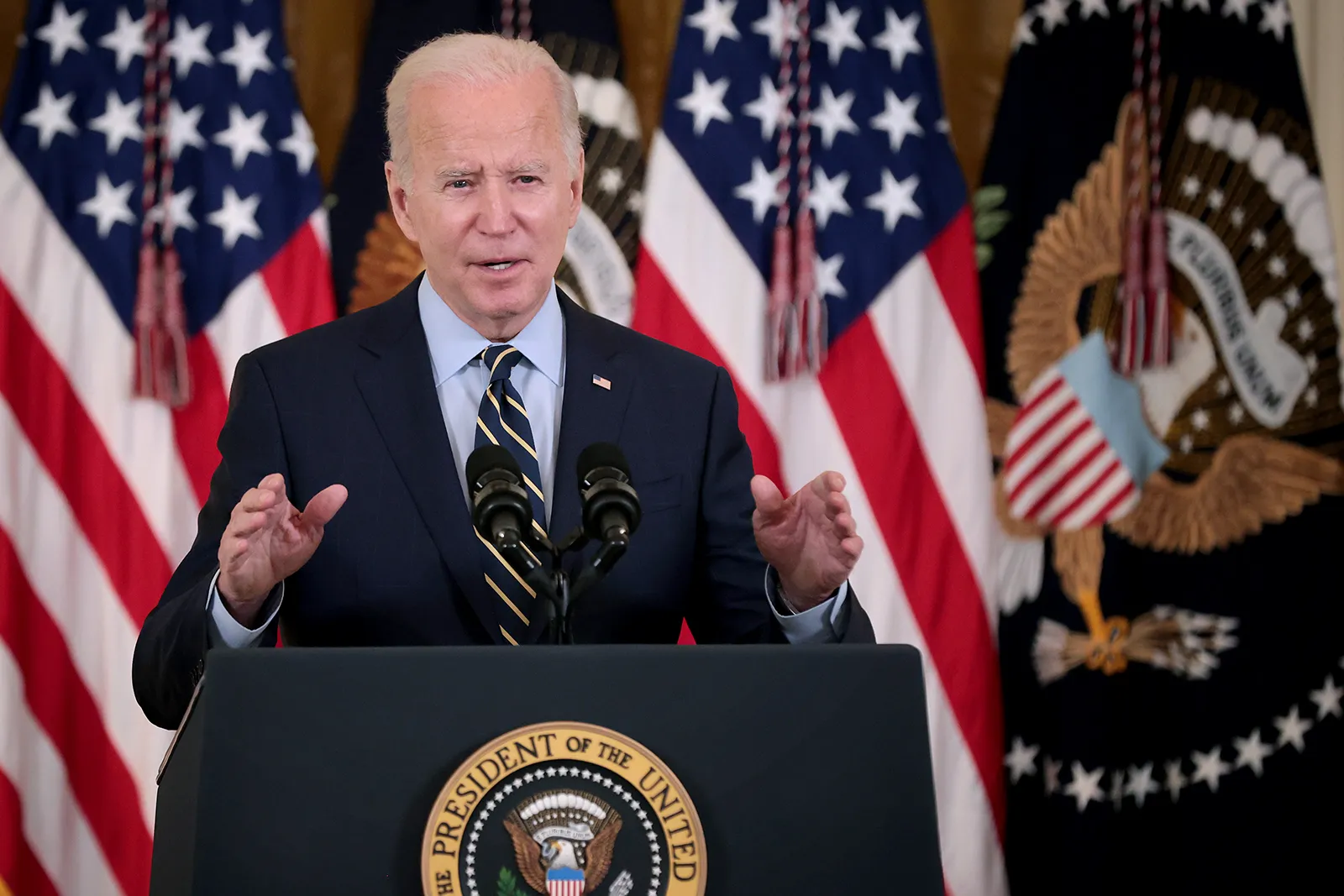 U S President Joe Biden Delivers Remarks About The Build Back Better Legislations 2021