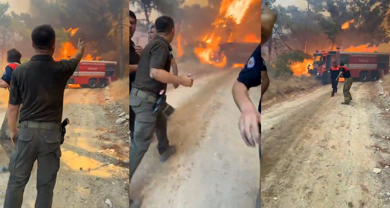 Çanakkale’deki Orman Yangınında Bir Itfaiye Aracı Yandı, Itfaiye Erleri Canını Zor Kurtardı Isindetayi.com Haber