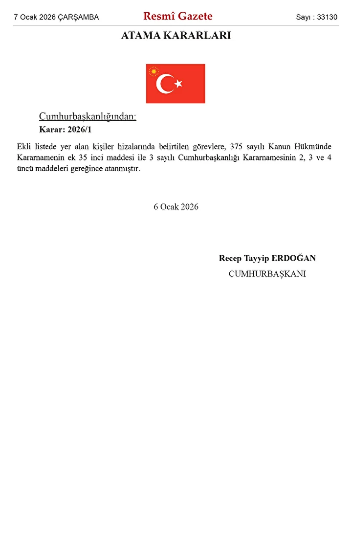 26 İlin Valisi Değişti Resmi Gazete’de Valiler Kararnamesi Yayımlandı Isindetayi Haber