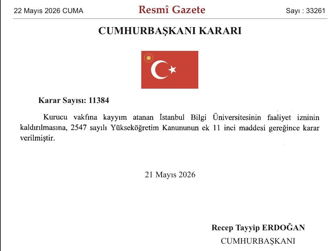 Bilgi Üniversitesi Kapatma Kararı İptal Isindetayi