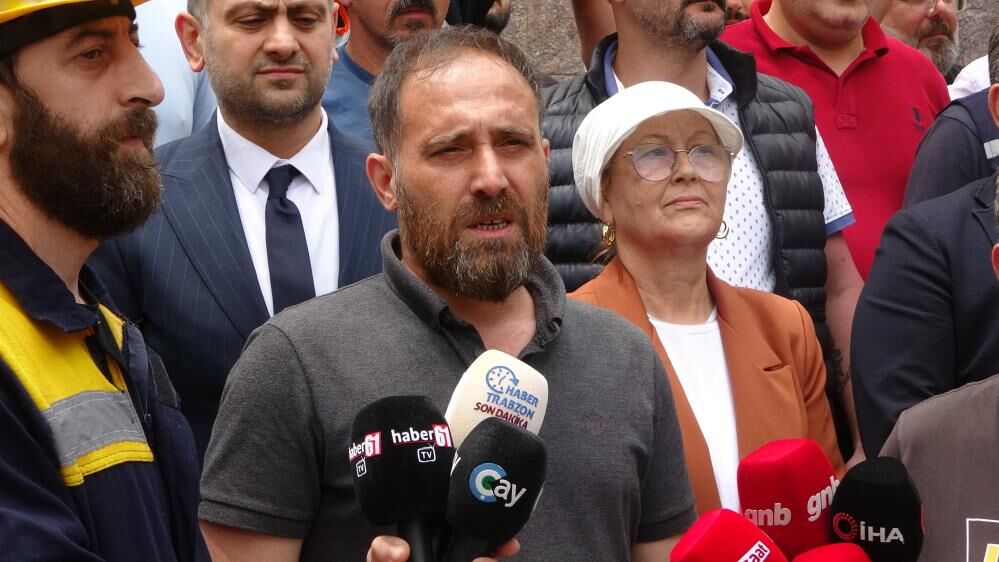 Trabzon’da madencilerin maaş protestosu