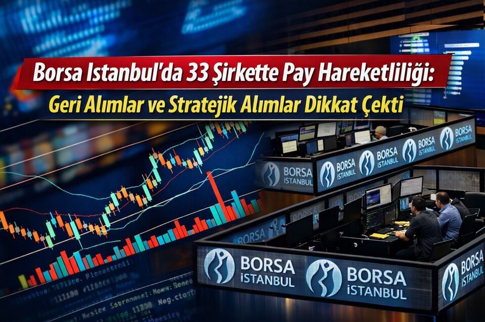 Borsa İstanbul’da 33 Şirkette Pay Hareketliliği: Geri Alımlar ve Stratejik Alımlar Dikkat Çekti