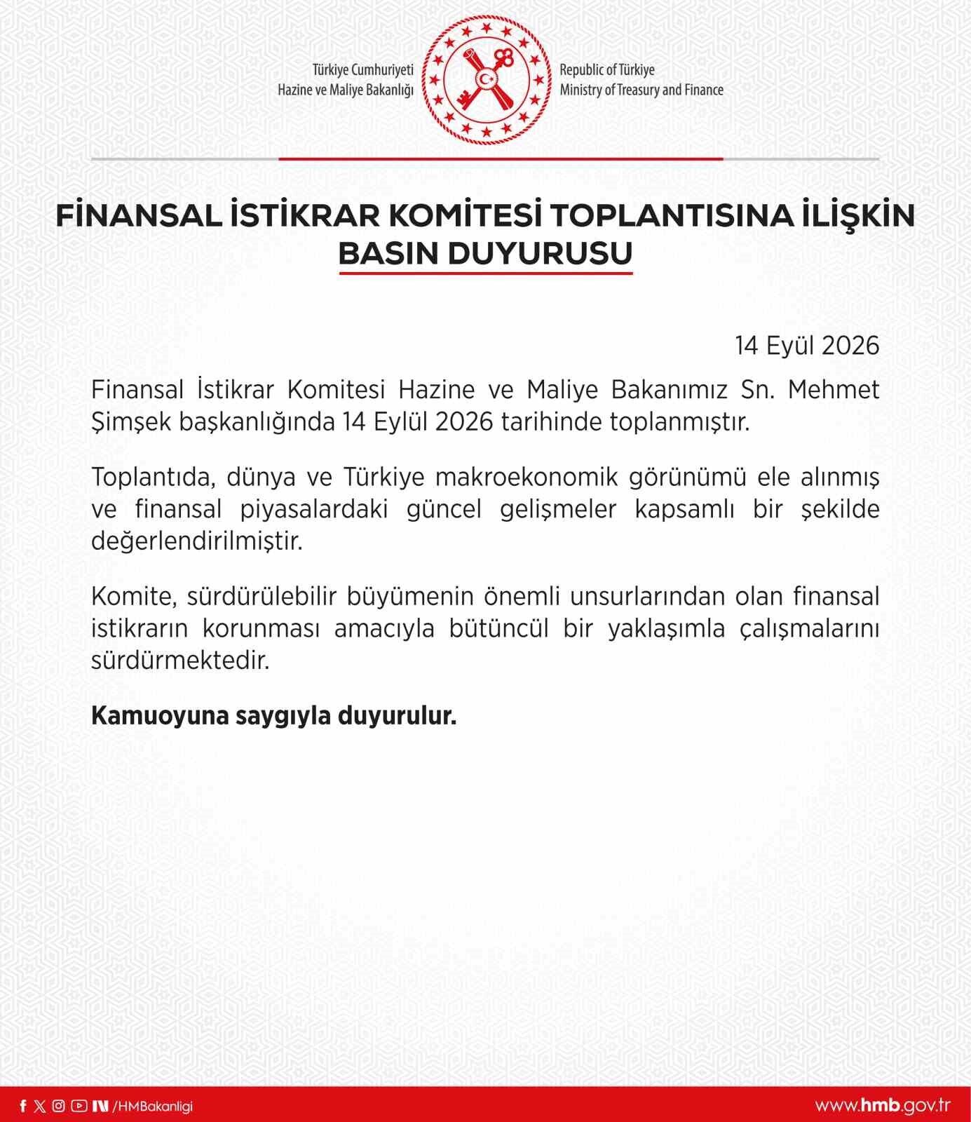 Finansal İstikrar Komitesi Toplantısı Gerçekleştirildi Isindetayi