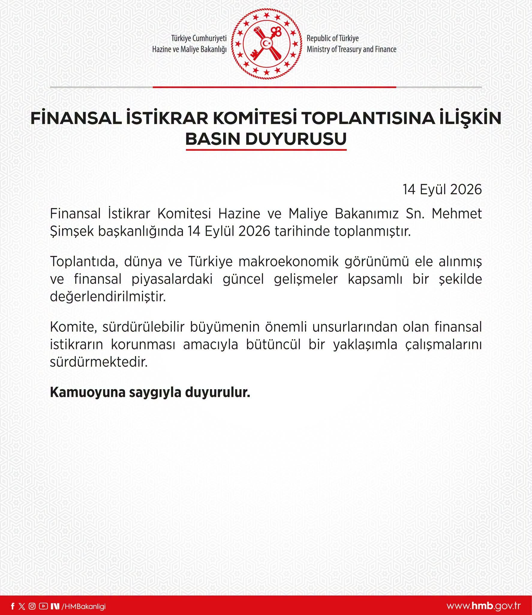 Finansal İstikrar Komitesi Yarın Toplanacak Haber Isindetayi