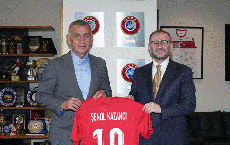 TFF Başkanı Hacıosmanoğlu, Turkcell Yönetim Kurulu Başkanı Kazancı’yı ağırladı