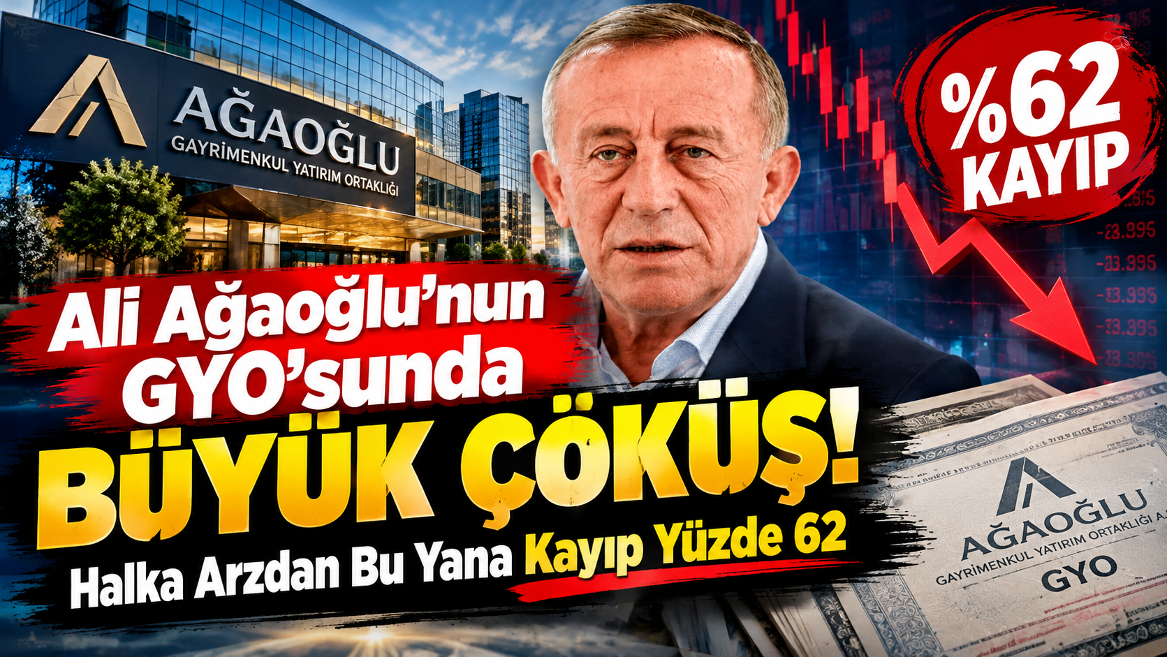 Ali Ağaoğlu’nun GYO’sunda Büyük Çöküş: Halka Arzdan Bu Yana Kayıp Yüzde 62