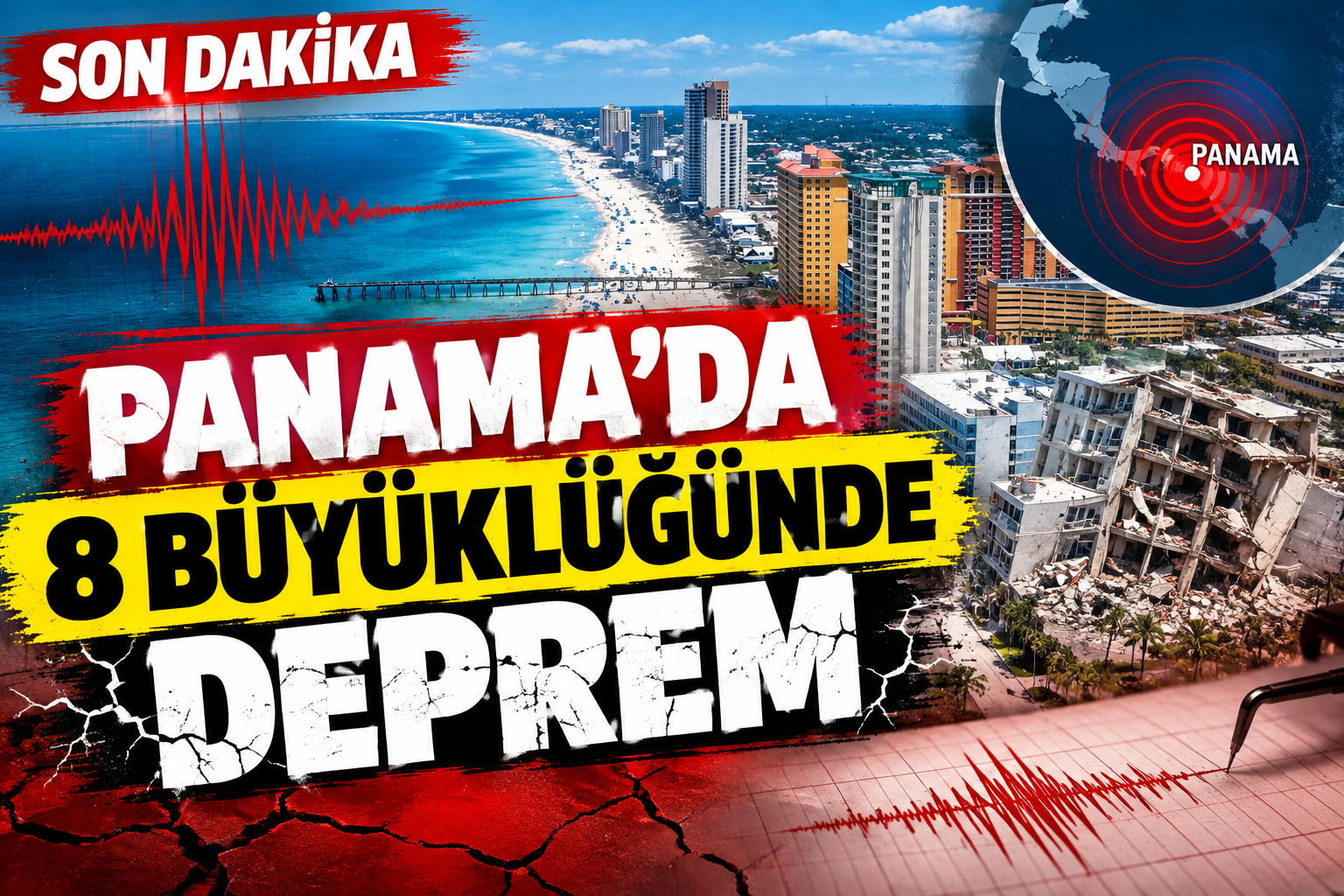 Panama’da 8 büyüklüğünde deprem